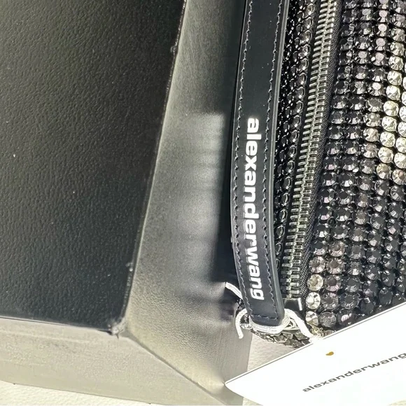 NEW Alexander Wang Heiress Flex Bag in Black Aged Crystal - Picture 4 of 12